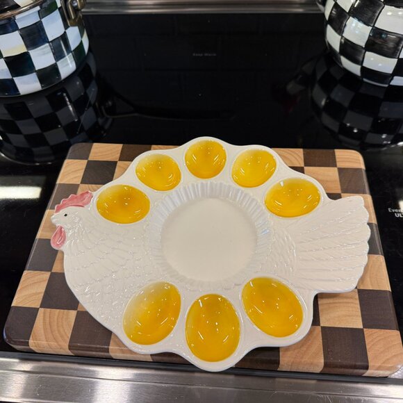 Vintage Ceramic Chicken Egg Platter - Picture 5 of 9